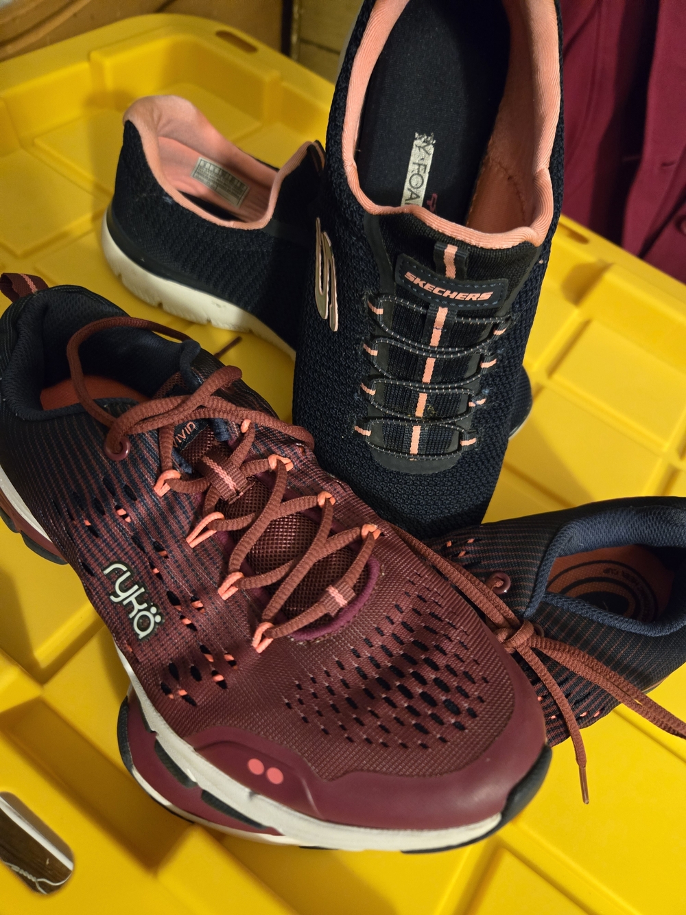 "2 Pairs"  Like New.....Ryka Women's Athletic Shoes in Rose And Skechers In Blue